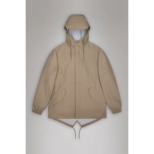 RAINS Fishtail Waterproof Rain Unisex Jacket 18010 Beige W3 Size Large MSRP $155